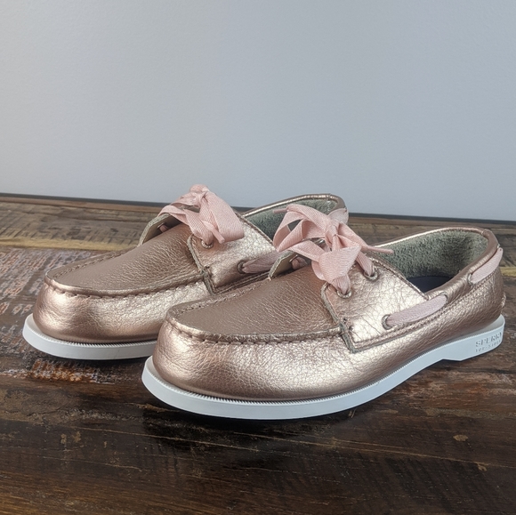 Sperry Top Sider Sparkle Boat Rose Gold (Pink) Size Youth 6 - Picture 6 of 15